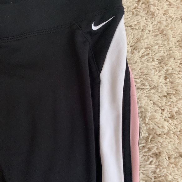 Nike Black w/White & Pink Stripes Sweatpants - Picture 3 of 7